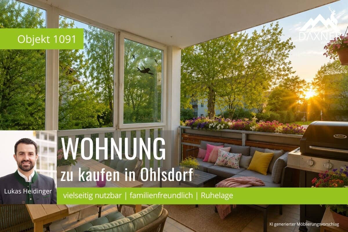 Family-friendly 3-room apartment in a green setting (not used)