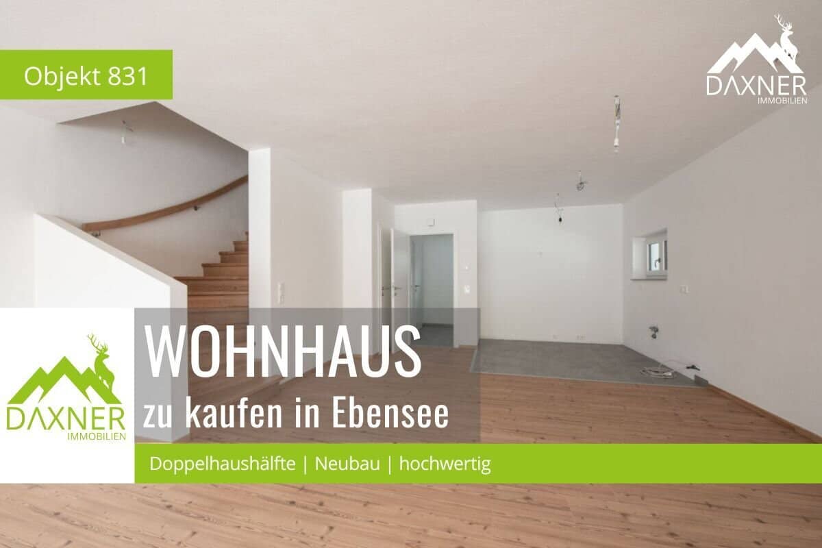 New build semi-detached house in Ebensee on Lake Traunsee modern living in the Salzkammergut