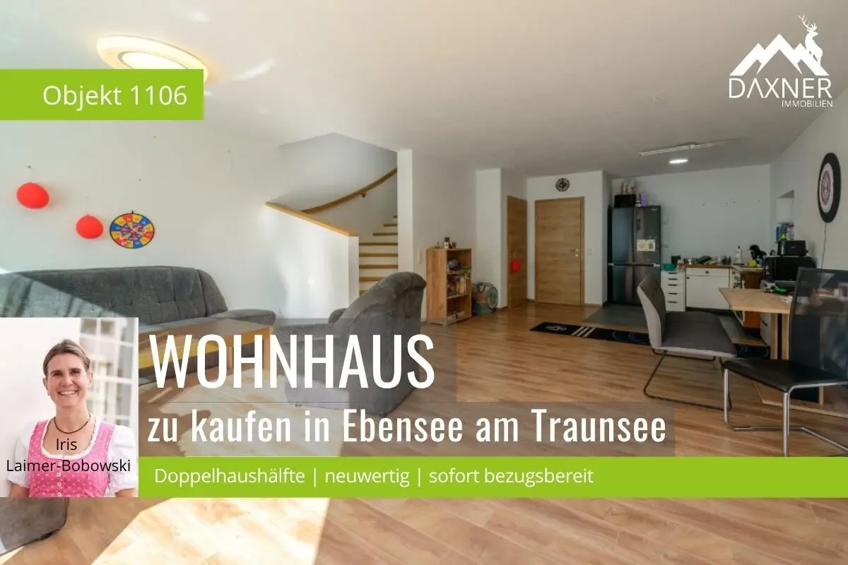 Sofort bezugsbereit – moderne Doppelhaushälfte in Ebensee am Traunsee