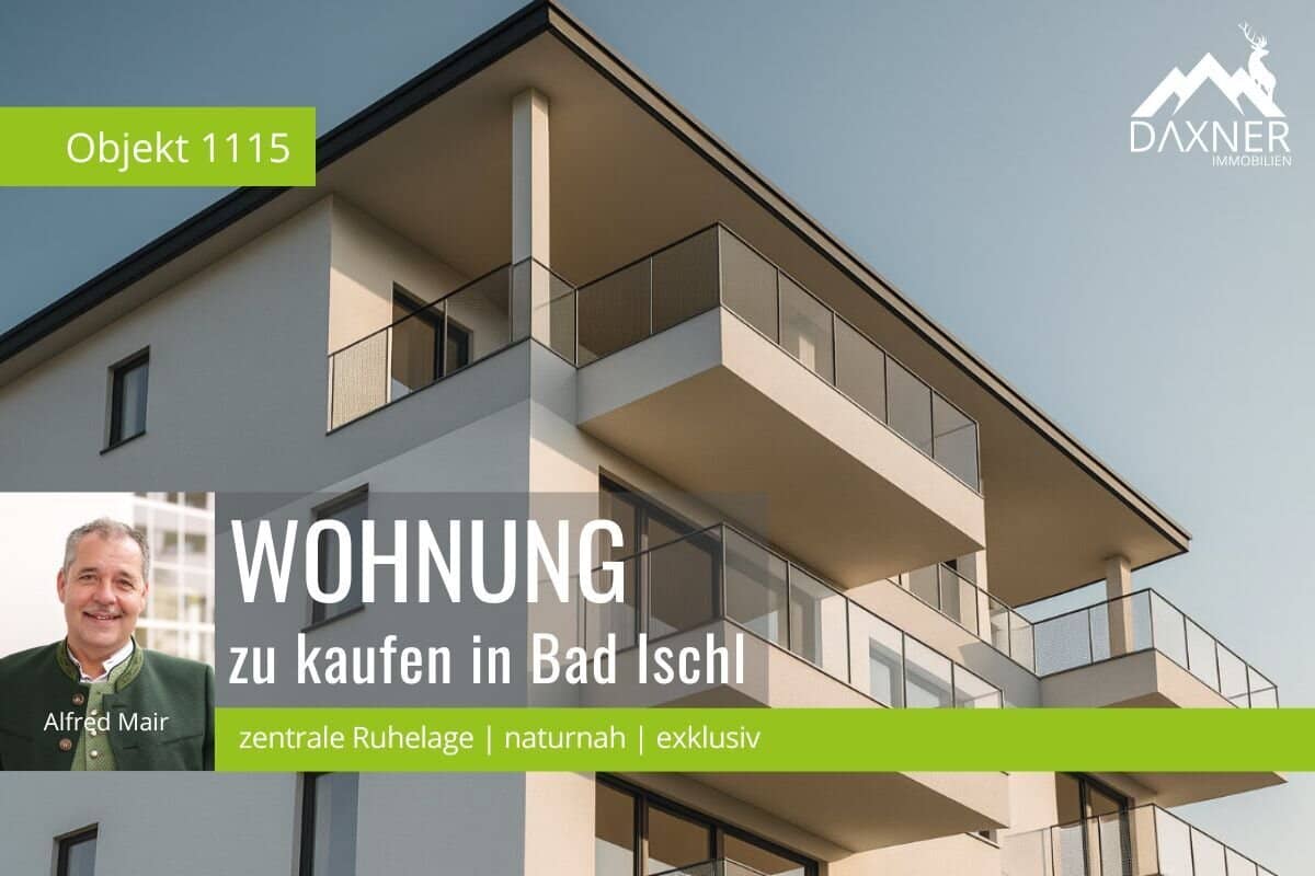 Modernes Wohnen vereint mit aussergewöhnlicher Lage  - Neubauwohnung über den Dächern von Bad Ischl