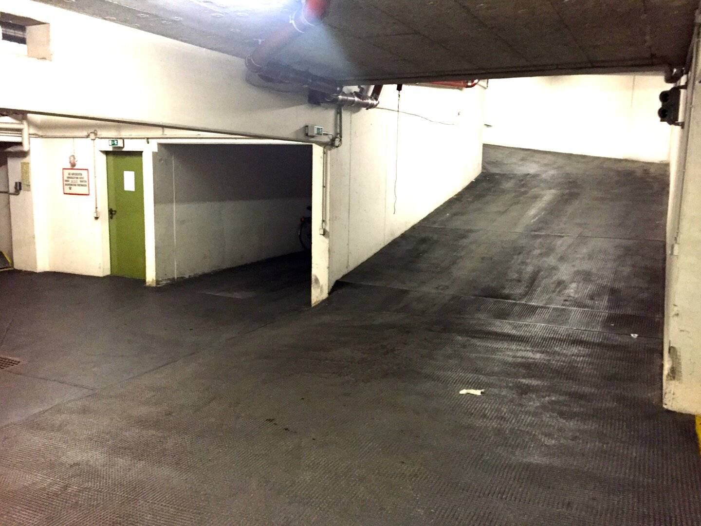 Lift platform parking space for small city cars near Bacherpark