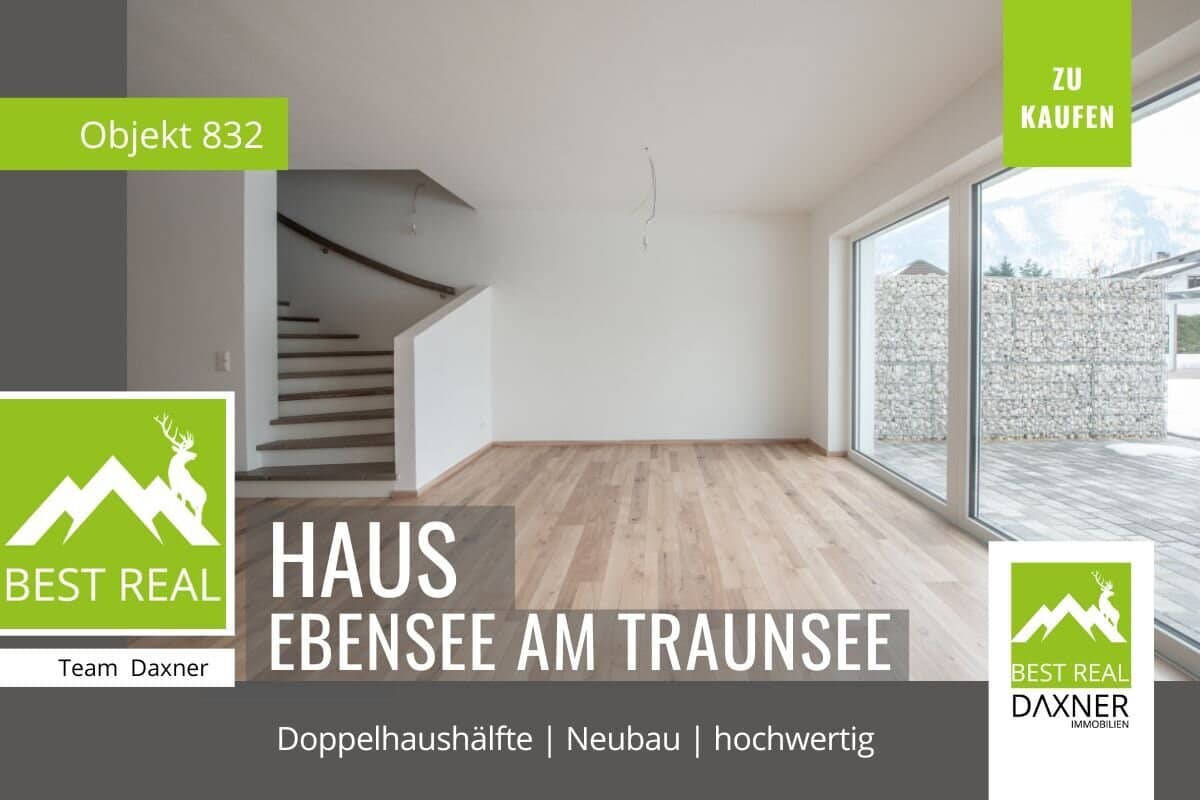 NEW BUILD semi detached house in Ebensee on Lake Traunsee modern living in the Salzkammergut
