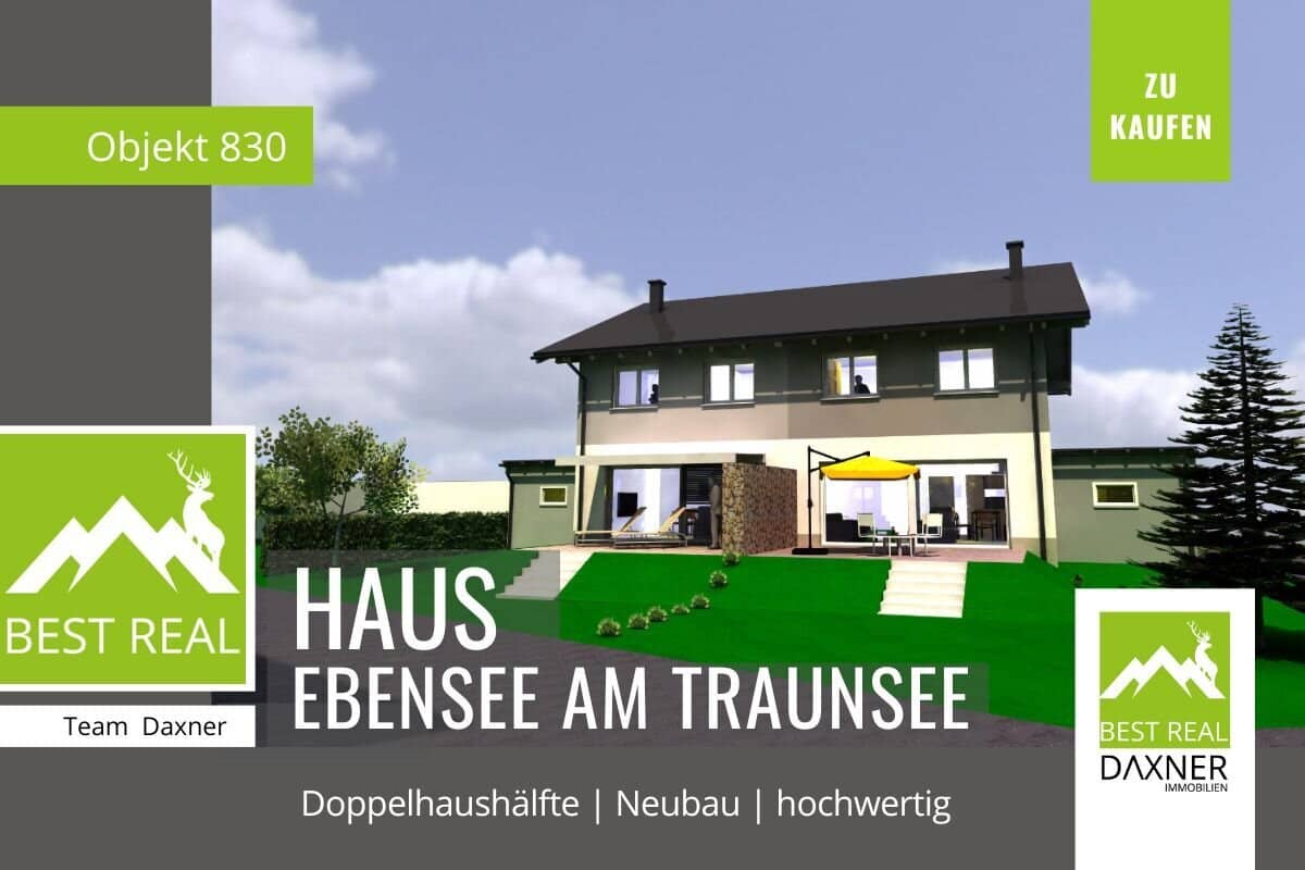 New Build Semi Detached House in Ebensee am Traunsee modern living in the Salzkammergut