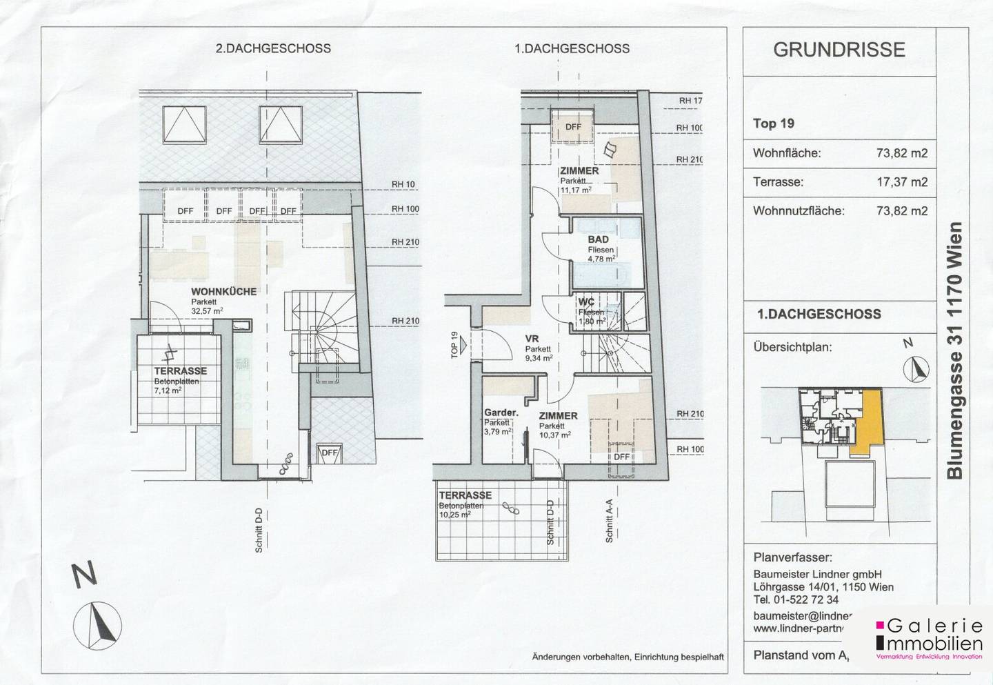 PASSIVHAUS - Barrierefreie DG-Wohnung mit 2 Terrassen - sonnig und hell - Tiefgarage