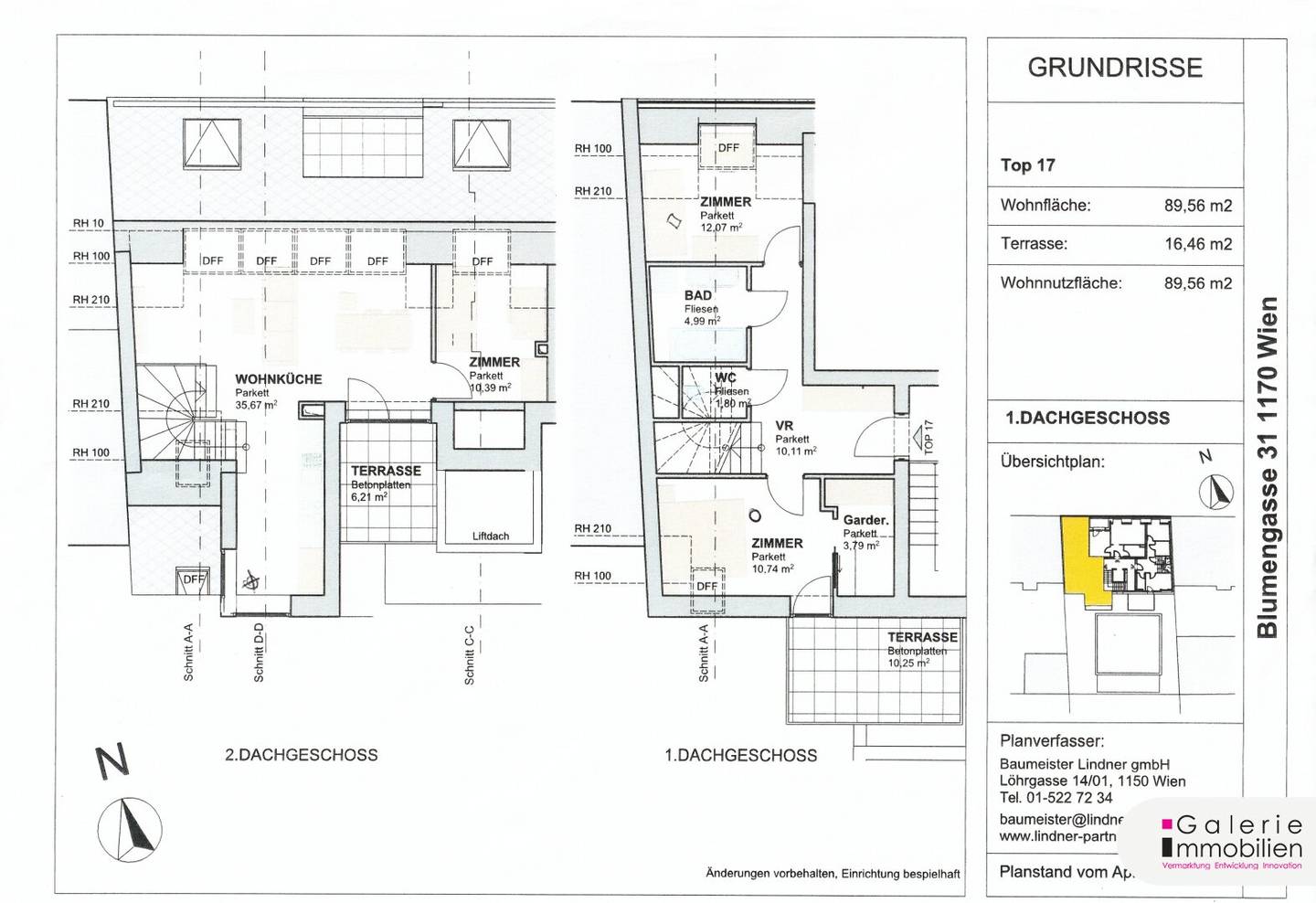 Passive House - Accessible attic apartment with 2 terraces - sunny and bright - underground garage