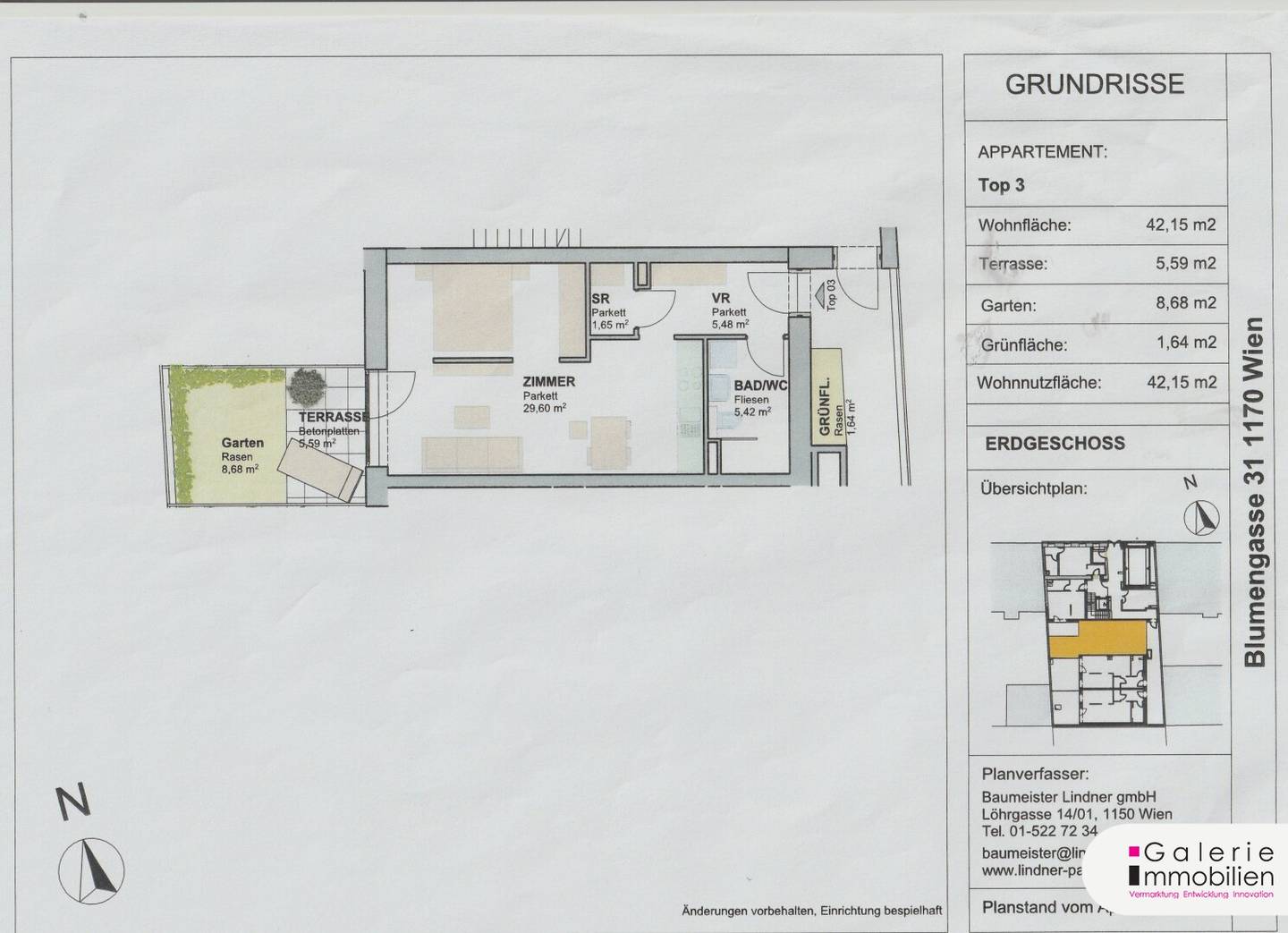 Bezauberndes Apartment mit Terrasse und Gärtchen in PASSIVHAUS - barrierefrei - sonnig und hell - Tiefgarage