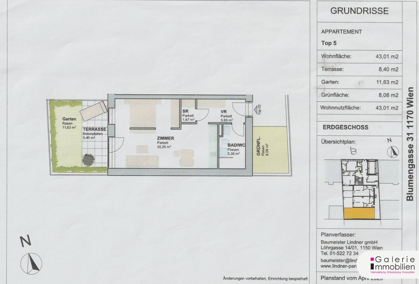 Charming apartment with terrace and garden in Passive House barrier-free sunny and bright underground garage