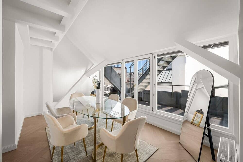 Luxurious penthouse apartment with loft character