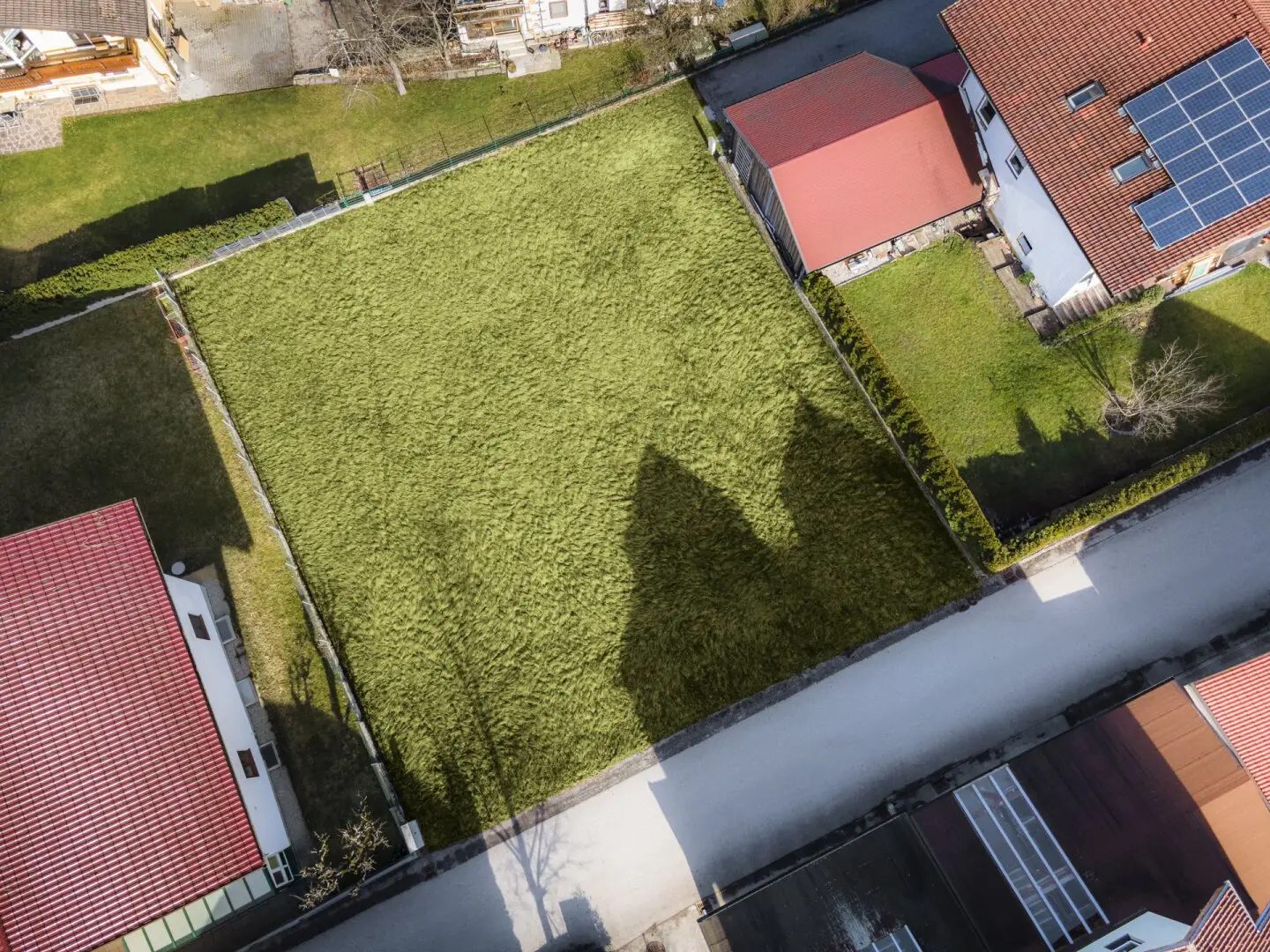 Perfectly shaped and fully serviced building plot in Eugendorf for sale