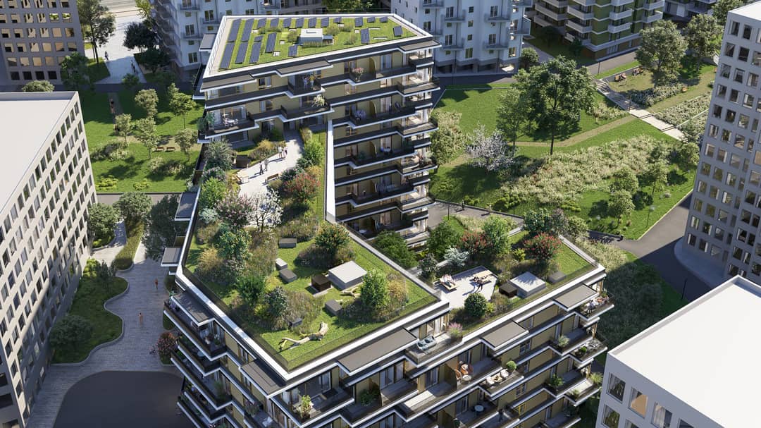 Wohnung am Bert Brecht Park Erstbezug Balkon