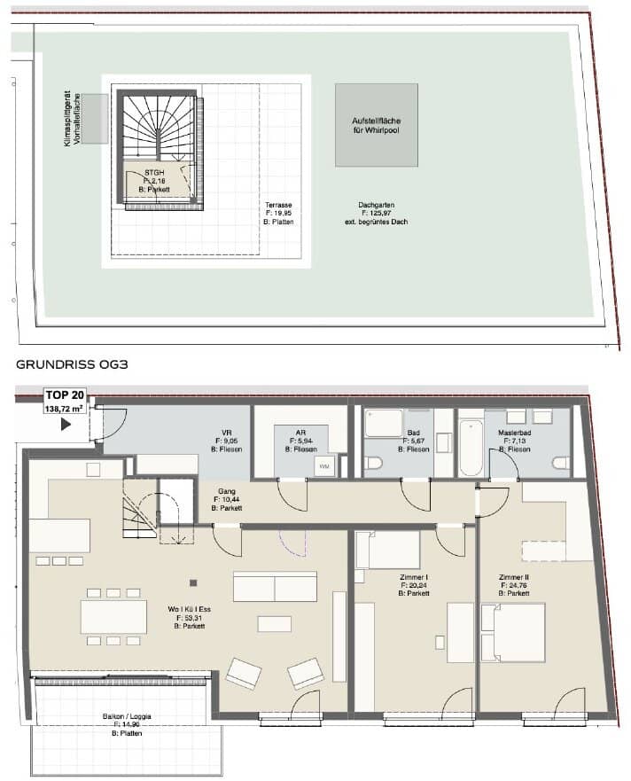 Penthouse Pure – 139-m²-Luxus mit Dachterrasse