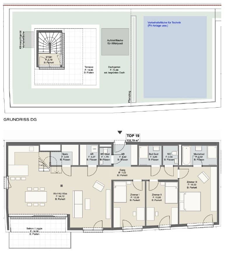 Innerstädtisches Penthouse mit privatem Dachgarten | Dietrichsteinplatz