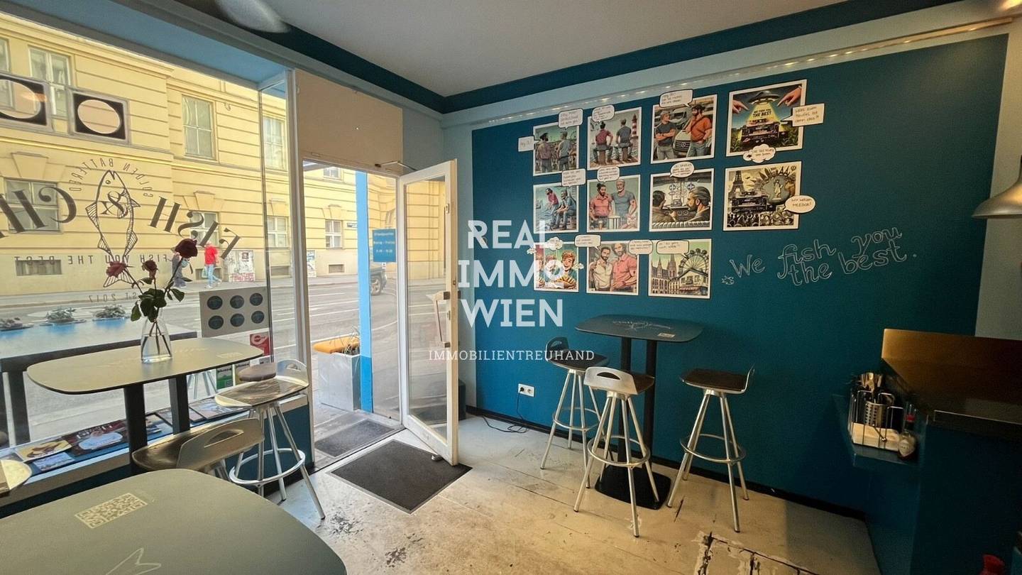 Best established gastronomy business / snack bar in top location with large storage (70 m²) exclusive brokerage
