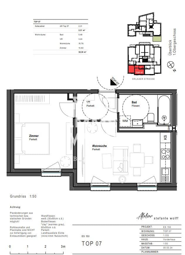 New build apartment with exclusive fittings