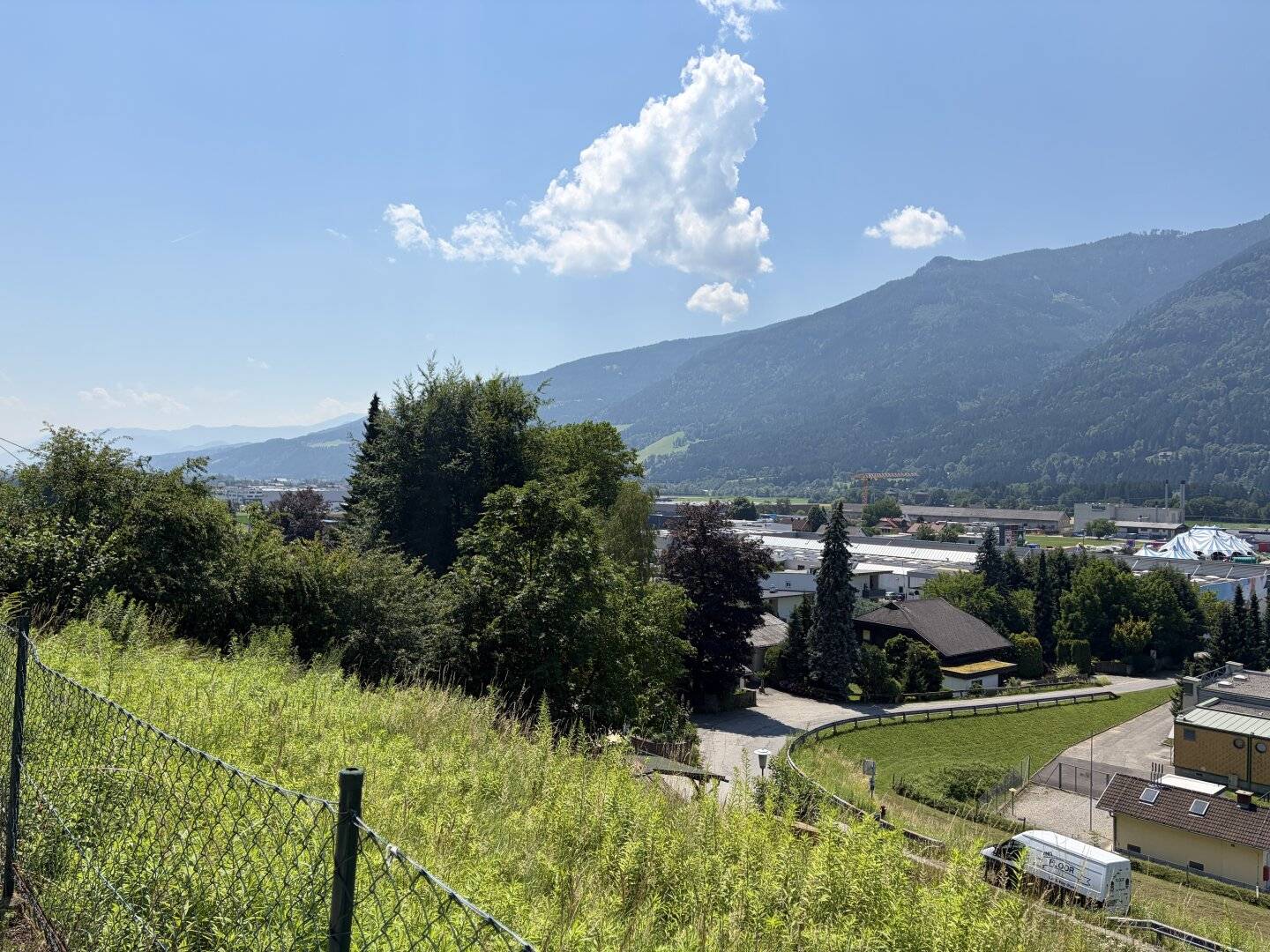Sunny building plot in hillside location with unobstructed view