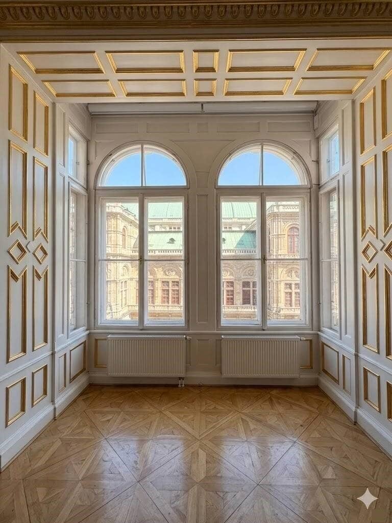 Prachtvolles Altbaubüro mit Blick auf die Oper