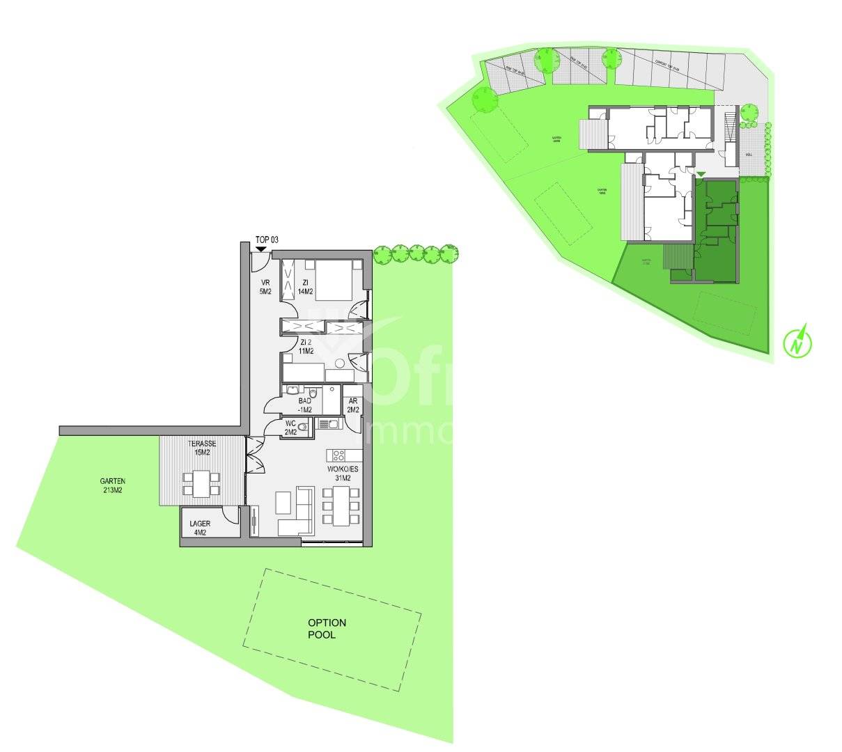 TOP Neubau Projekt: Erdgeschoßwohnung mit Terrasse und Eigengarten