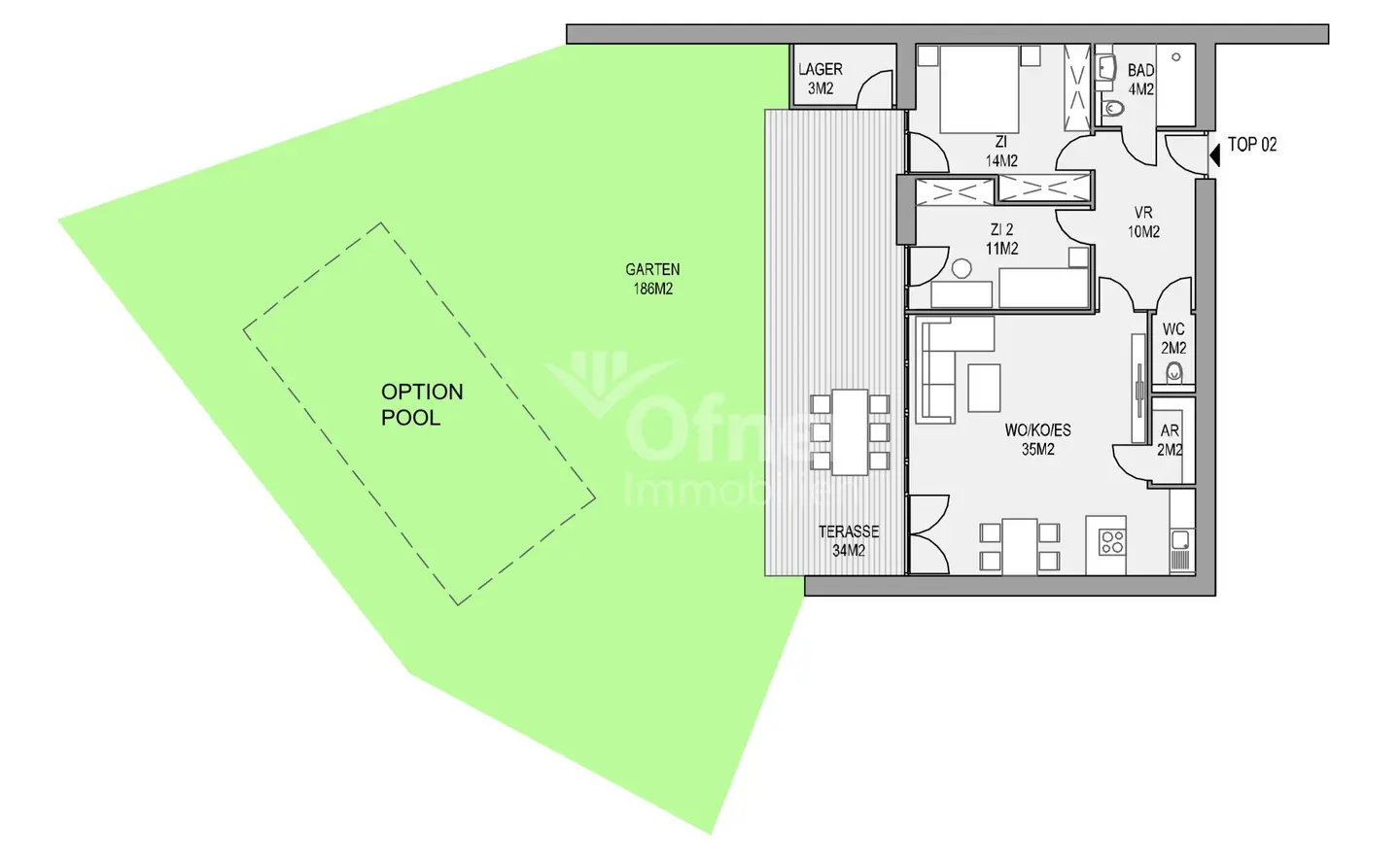 TOP new construction project: ground floor apartment with terrace and private garden