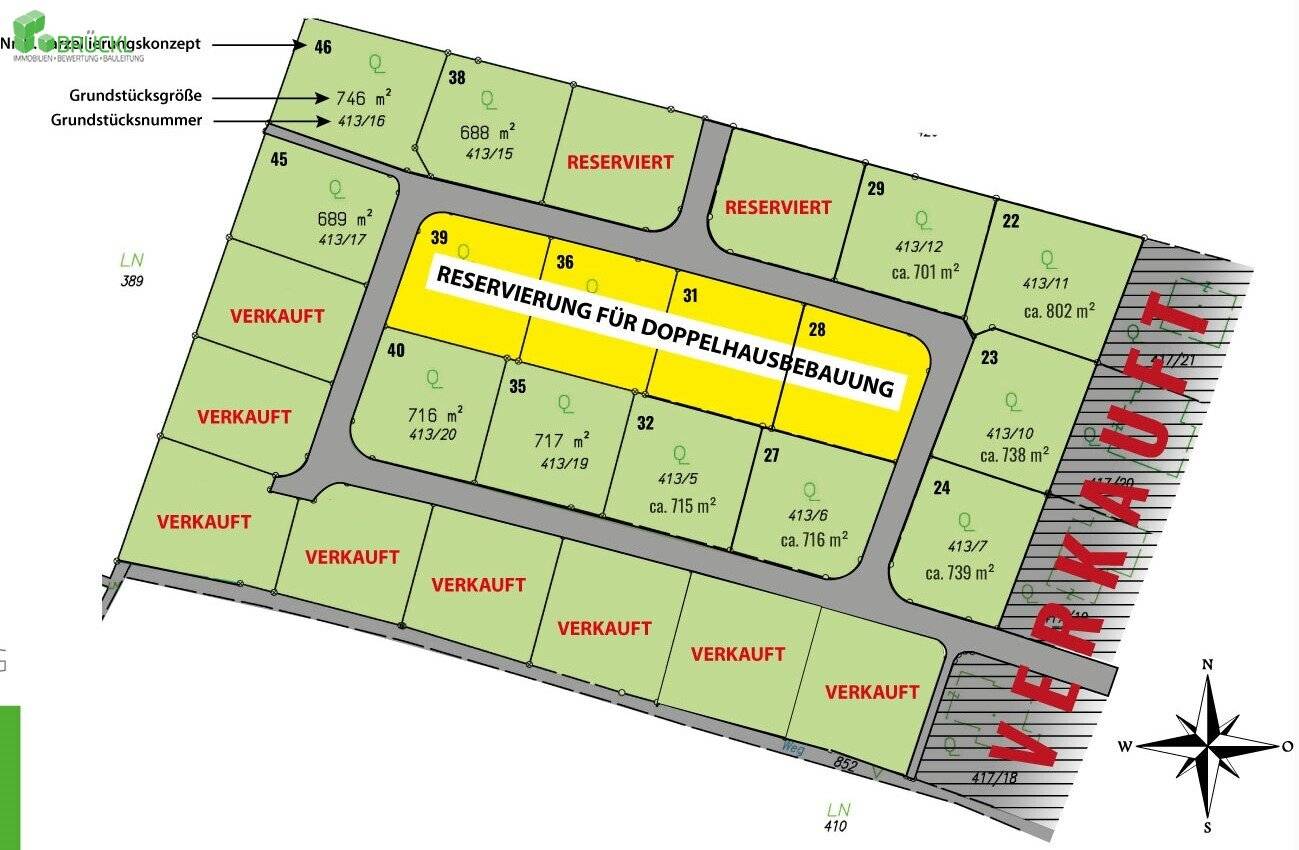 11 Baugrundstücke in Niederneukirchen (Nähe Linz)