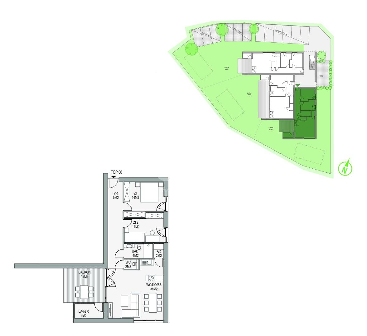 TOP Neubau Projekt: 3-Zimmer Wohnung mit Balkon