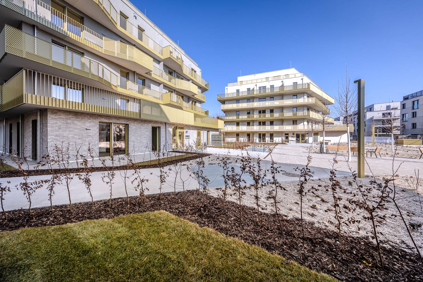 First occupancy apartment with spacious outdoor areas