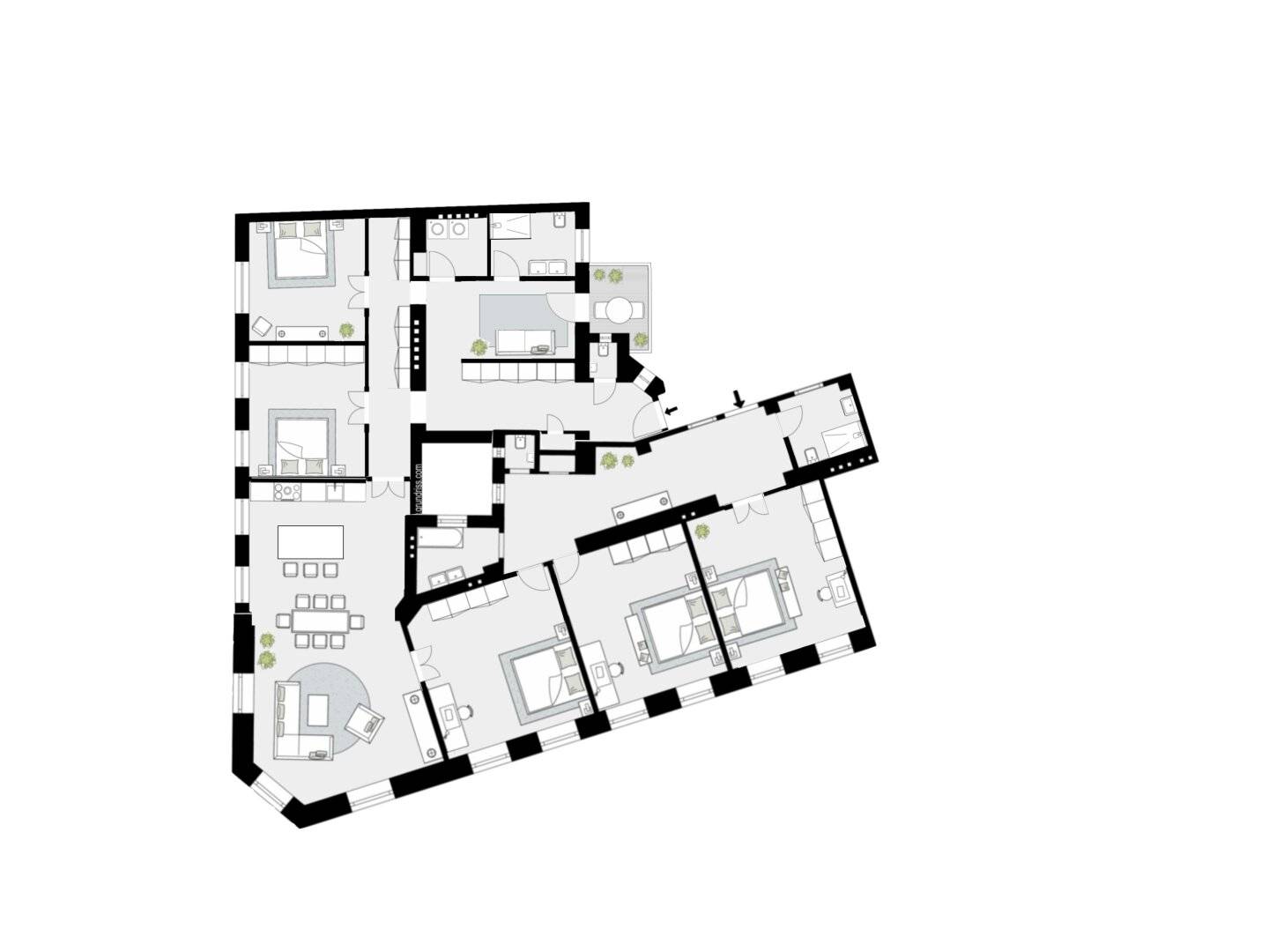 XXL-Altbautraum im Botschaftsviertel: 248m² High-End-Altbau mit Balkon