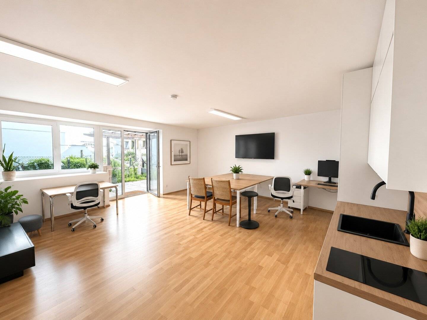 New Build Garden Office / Practice in Quiet Location Accessible Terrace with Pergola Garage Wien 12