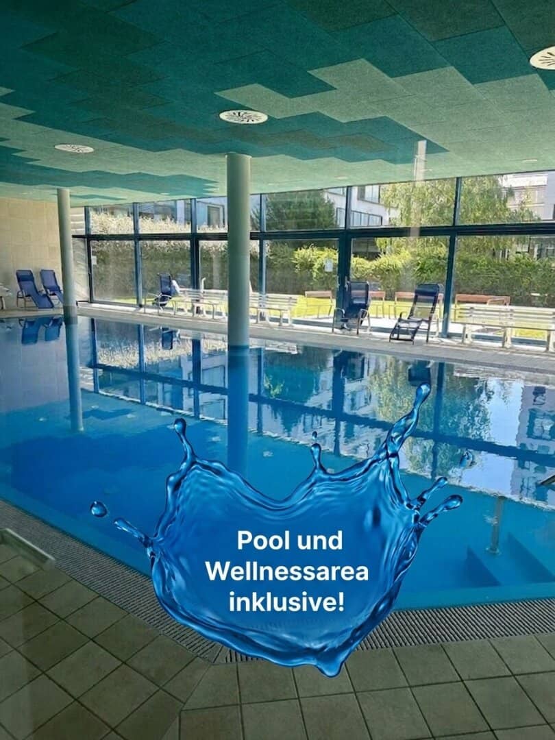 Entspannen Sie an der eigenen Poolanlage - Modern Living mit Loggia - Großer Pool und Wellnessarea inklusive.