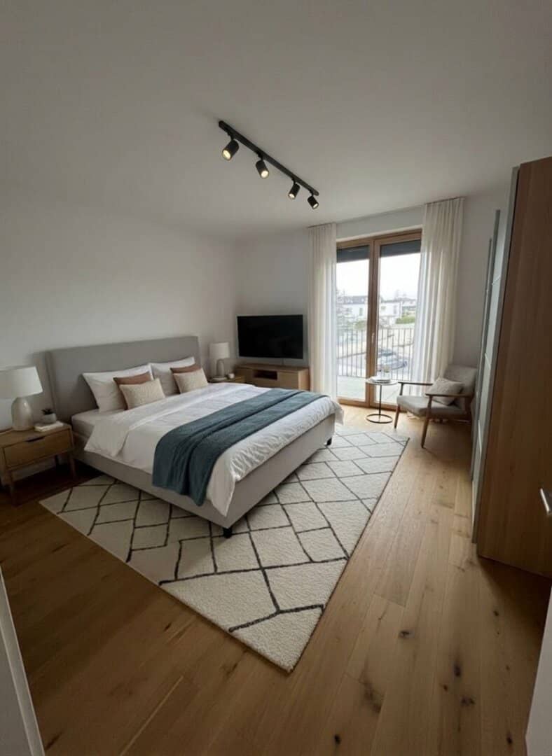 Exklusive Mietwohnung mit DECKENKÜHLUNG, 2 Balkonen und herrlichem Grünblick - Viel Platz für die ganze Familie.