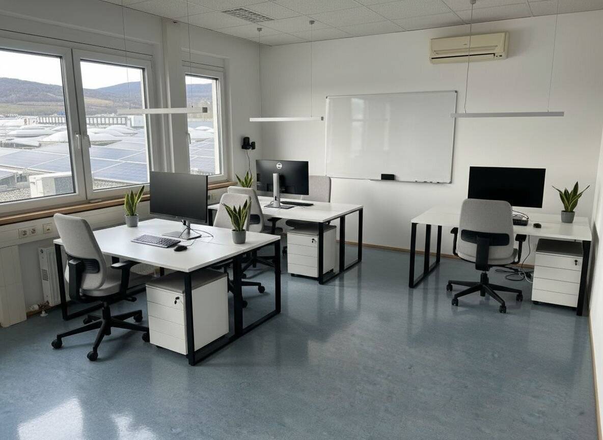 Create your office: Modern, flexible office spaces with air conditioning in IZ-NÖ Süd room layouts available according to tenant wishes