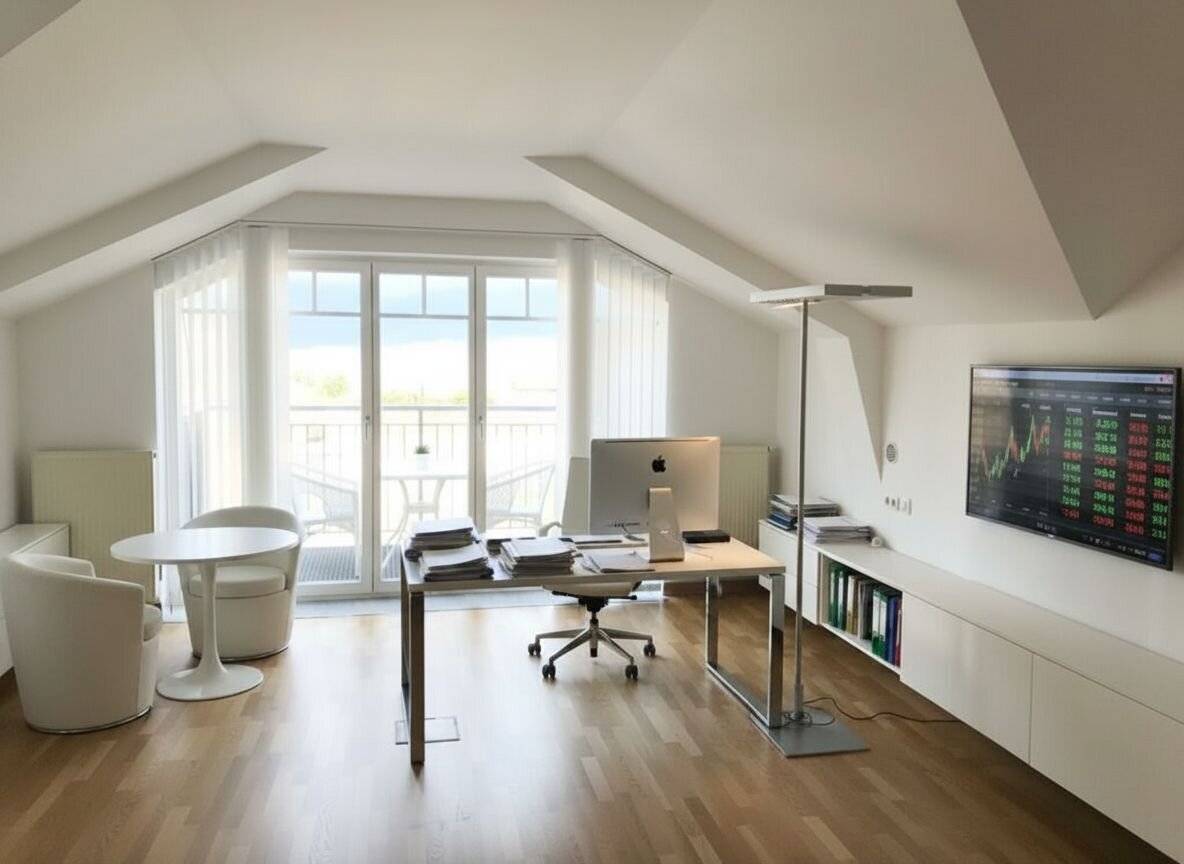 Representative, air conditioned attic office in a noble period house ALT-HIETZING unlimited lease