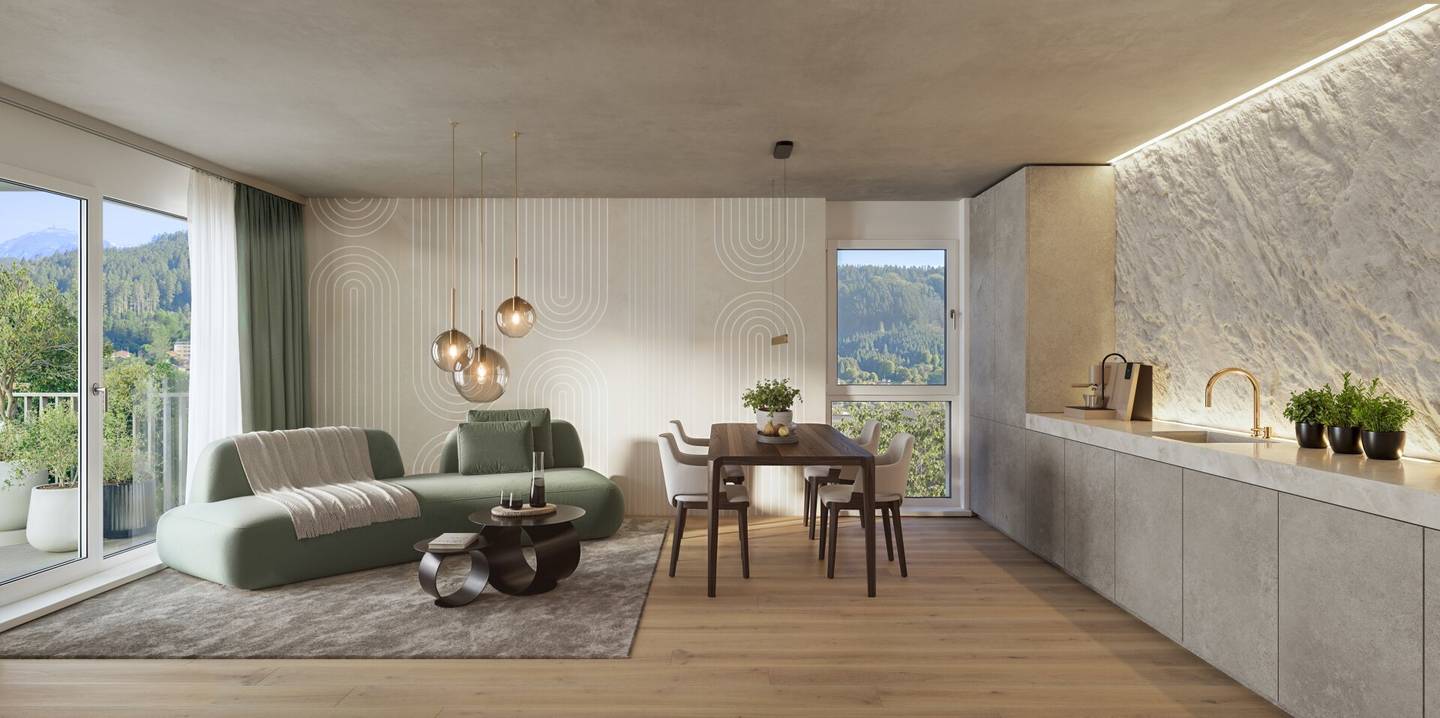Modern 2-room new-build apartment with south terrace