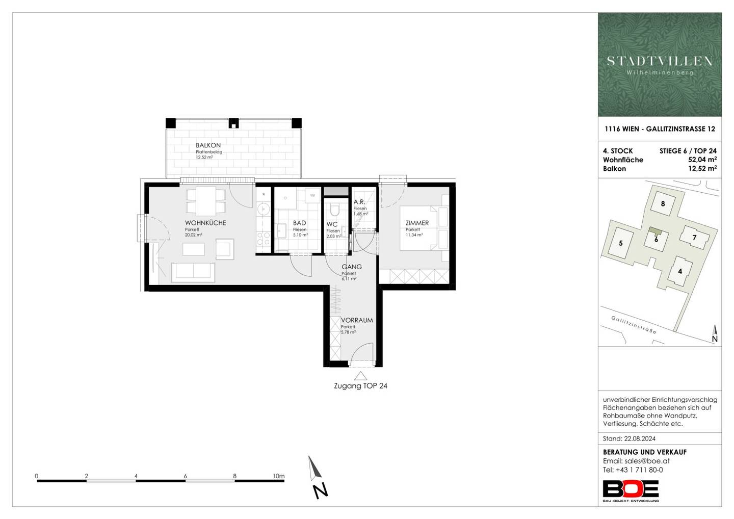 Anleger und Eigennutzer aufgepasst ! Geräumige und gut aufgeteilte 2-Zimmer-Wohnung mit großem Balkon und toller Aussicht - STADTVILLEN WILHELMINENBERG