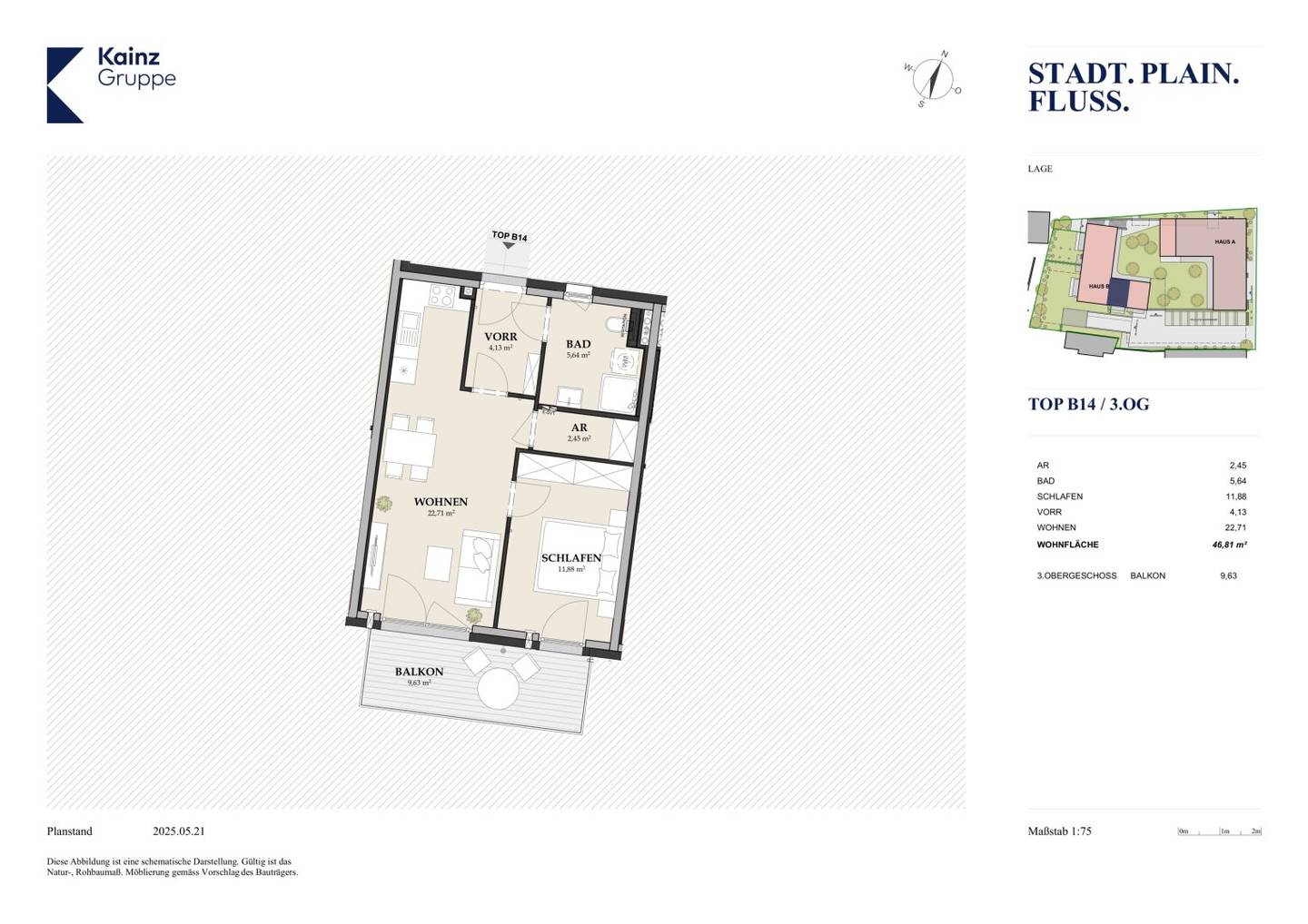 2 Zimmer Wohnung mit Südwest Balkon | Theodor Körner Straße
