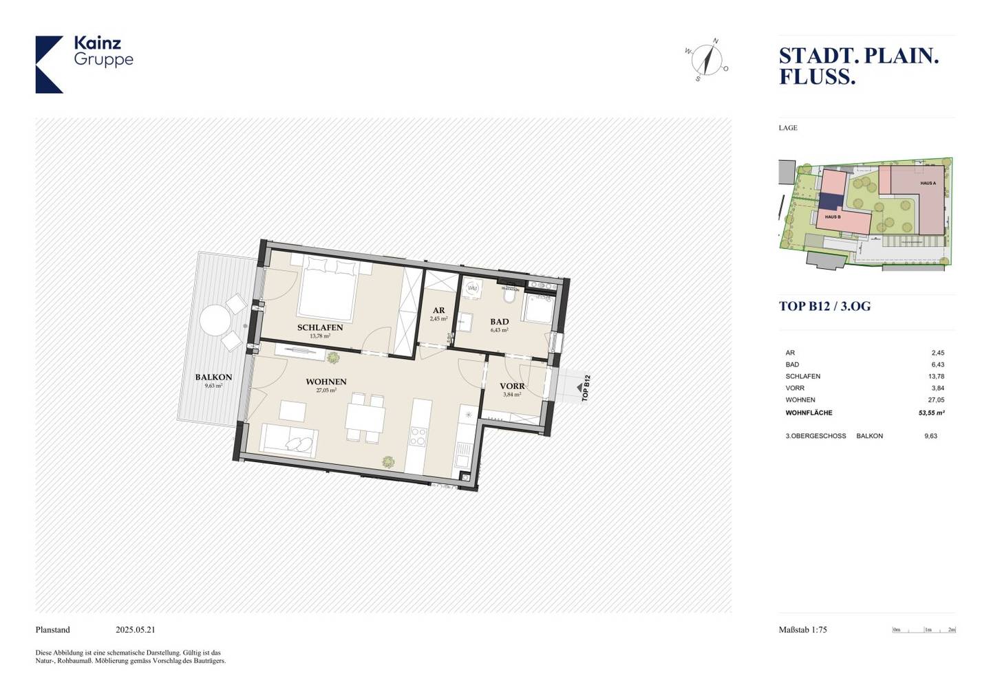 2 Zimmer Wohnung mit Südwest Balkon | Theodor Körner Straße