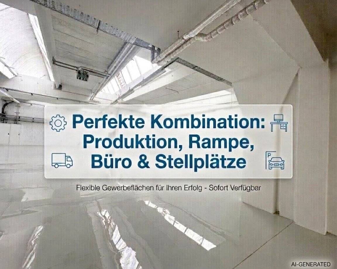 Unbefristet: Betriebs-/Produktionsfläche mit Büroflächen und Laderampe - perfekte Kombination nächst U-Bahn.