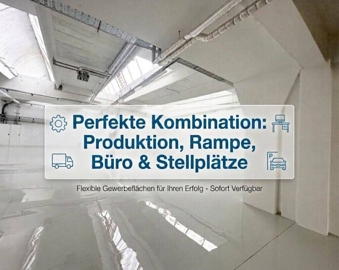 Permanent lease Production / Manufacturing space with offices and loading ramp near the subway