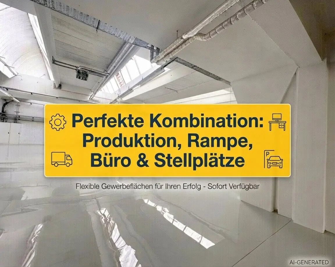 Unbefristet: Betriebs-/Produktionsfläche mit Büroflächen und Laderampe - perfekte Kombination nächst U-Bahn.