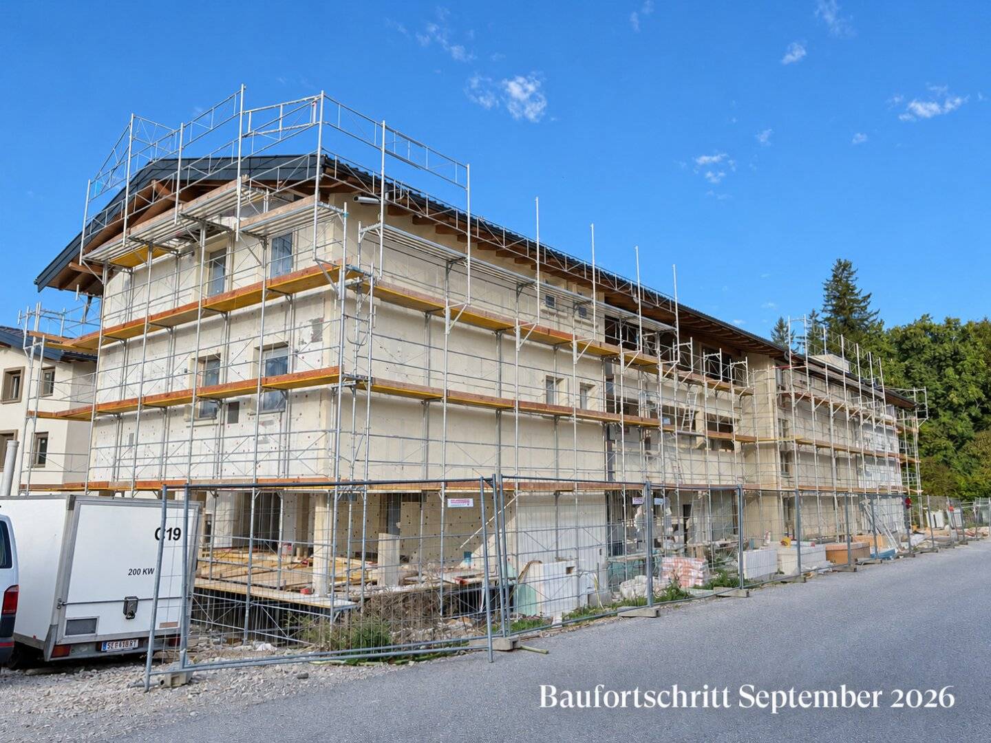 Living at the Auwald: Modern residential development in Elixhausen High housing subsidies possible Underground garage Elevator Photovoltaics
