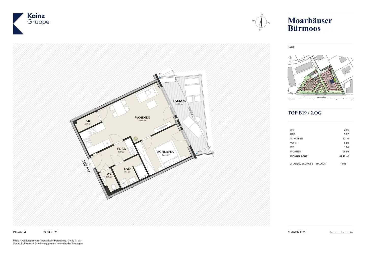 2 Zimmer Wohnung mit sonnigem Balkon in Bürmoos