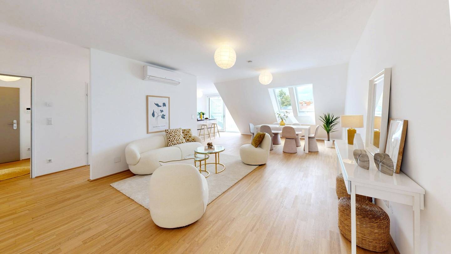 Wohnzimmer mit Esstisch