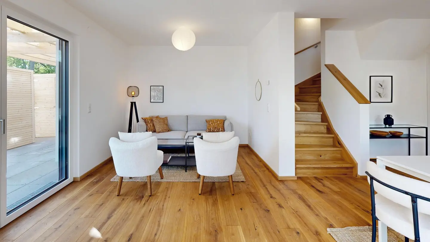 Wohnzimmer eingerichtet