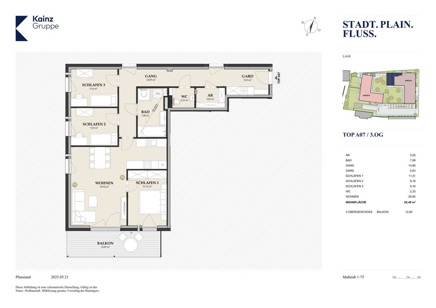 92 m² dream home with Southwest balcony | Theodor Körner Straße