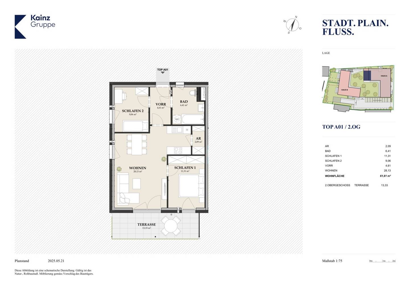 Three room apartment with a 13 m² terrace | Theodor Körner Straße
