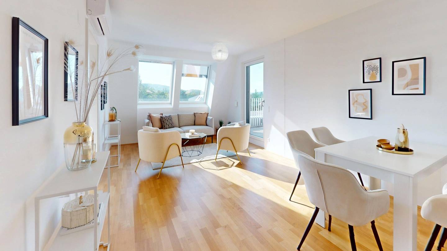 Ansicht Wohn- und Esszimmer