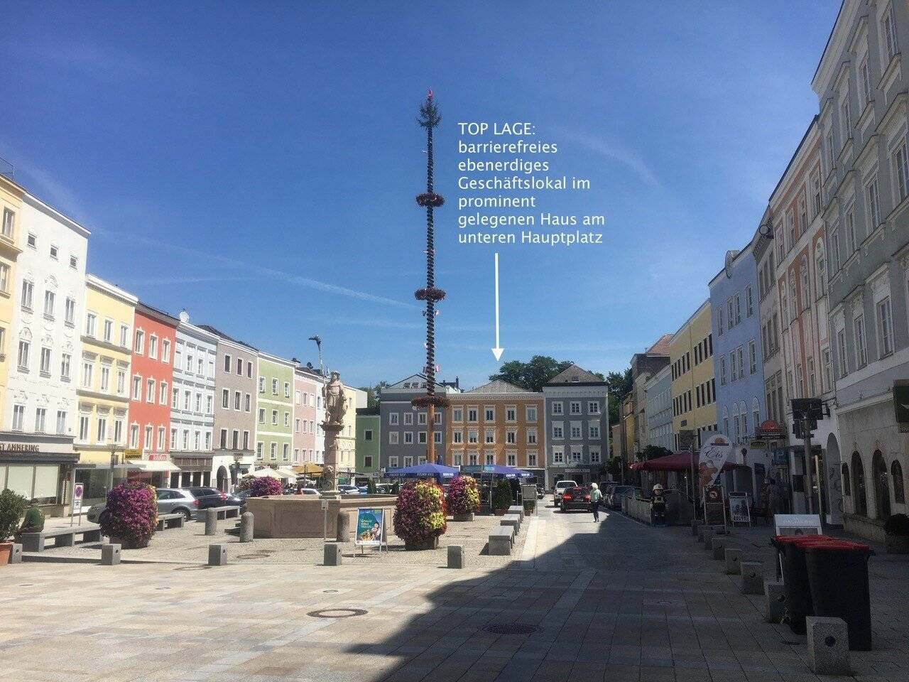 Best located commercial premises in the center of Ried