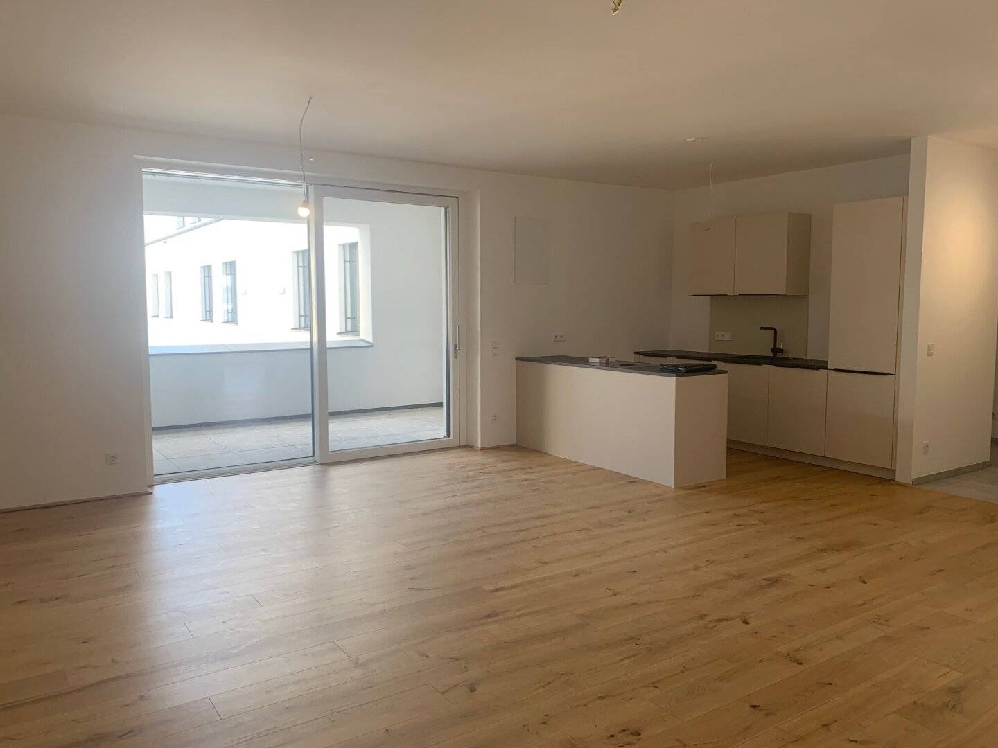 Exclusive three room rental apartment with loggia and high quality furnished kitchen