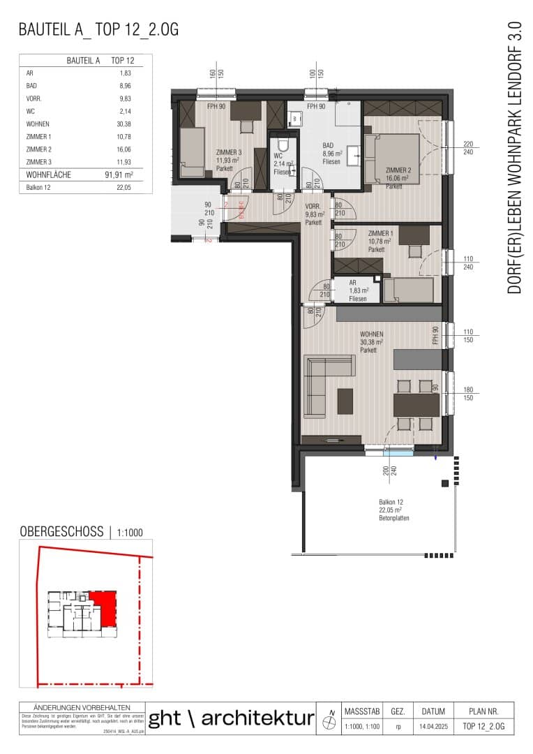 LENDORF 3.0 - Das größte Penthouse im Projekt (A12)