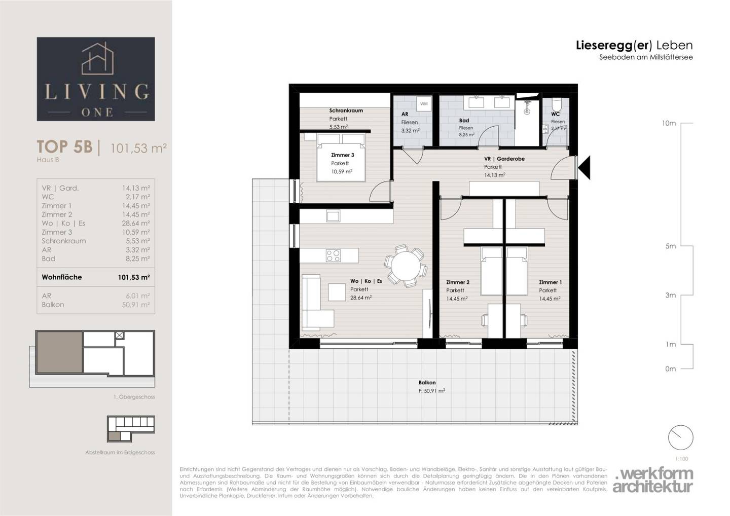 LIESEREGG: Familienfreundliche Wohnung mit 50 m² Balkon / Top 5B