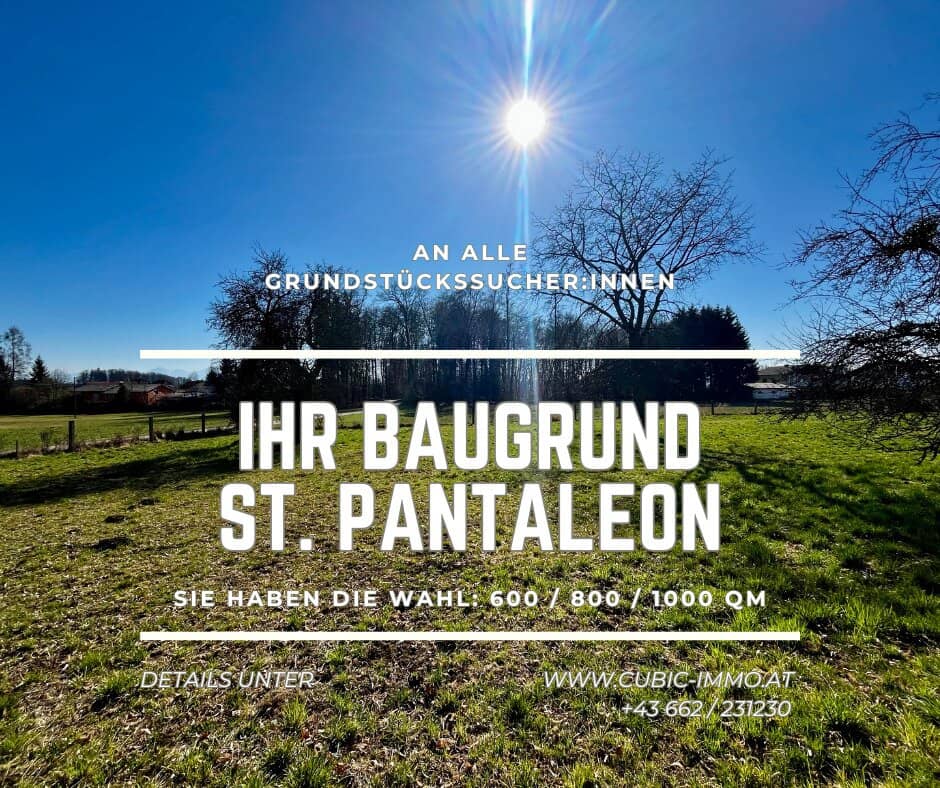 Bauen in St. Pantaleon_Grundstücksreserve am Grünland; Nähe Höllerersee